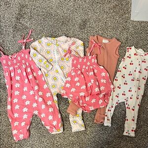 Kids Floral and Cherry Matching Set